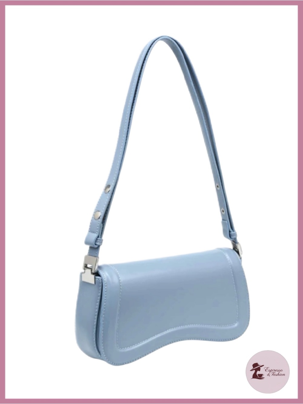 NWT Max Baguette Blue Shoulder Bag - Picture 8 of 11